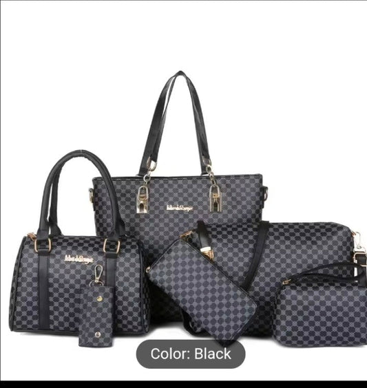 Conjunto 6 Bolsos Mujer Geométricos Urbanos con Cremallera