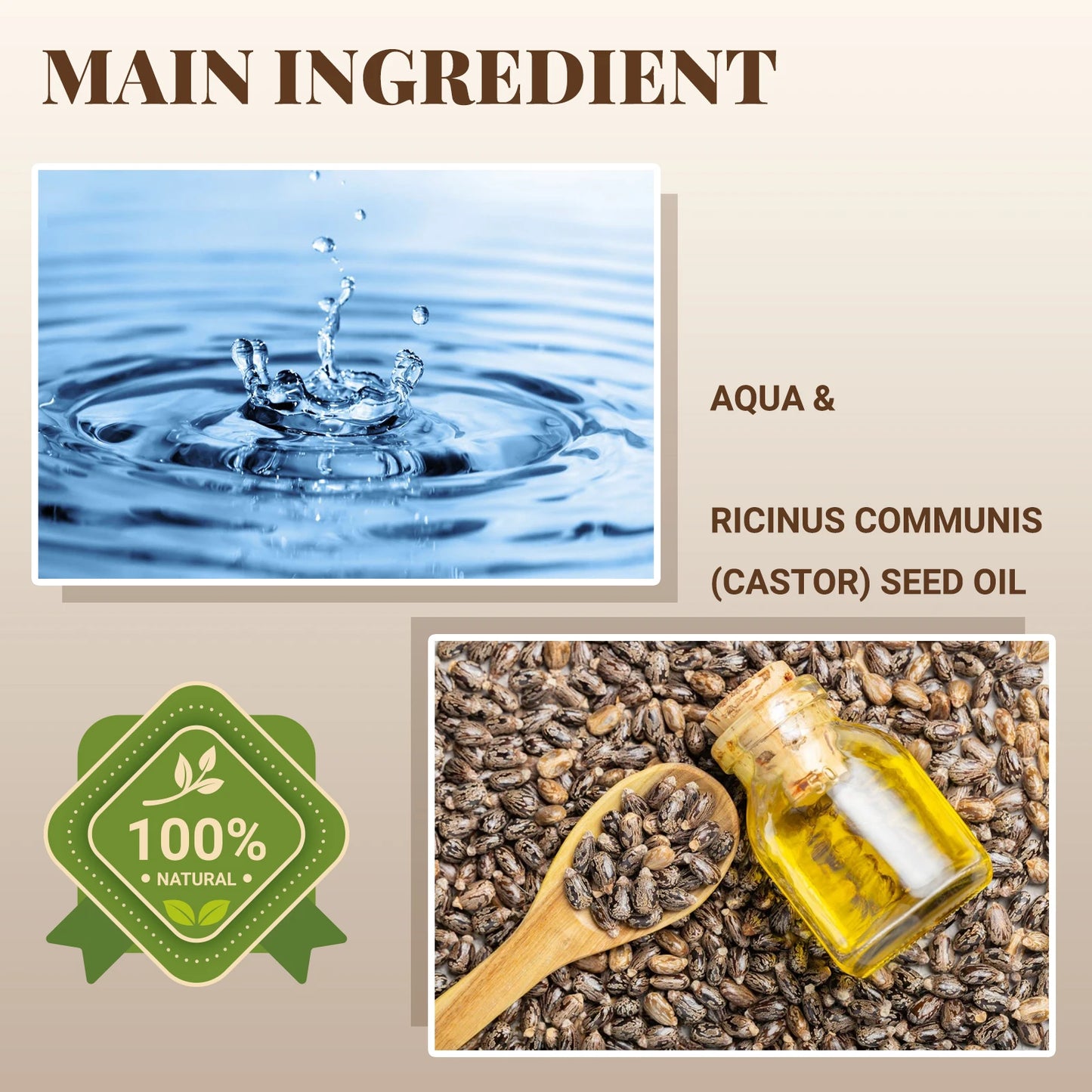 Aceite Ricino Puro 100% Natural Prensado Frío 200ml