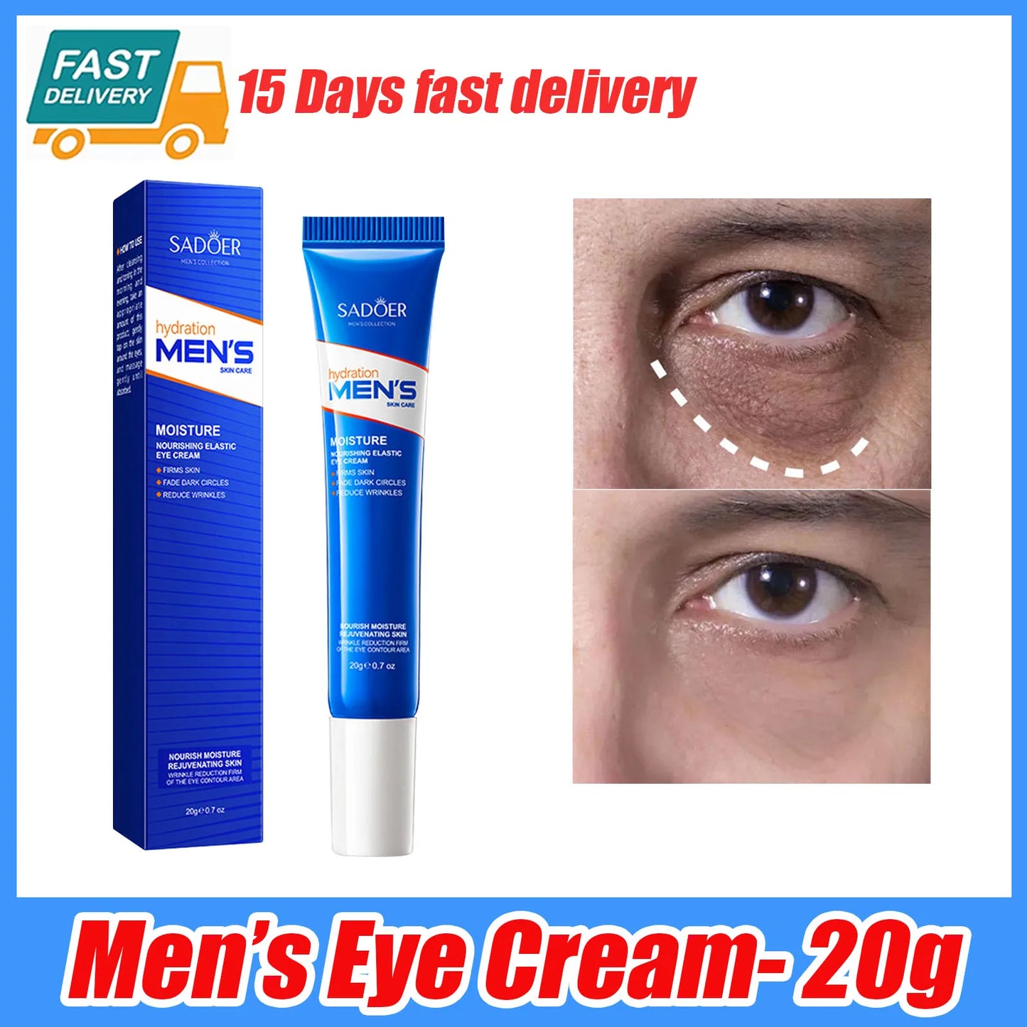 Crema Hidratante Contorno de Ojos para Hombres - Cuidado Facial Chile