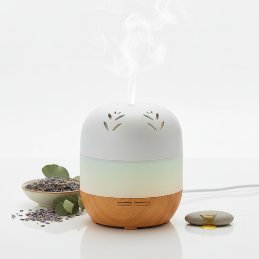 400ml ultrasonic essential oil diffuser with LED lights for aromatherapy relaxation and home wellness"